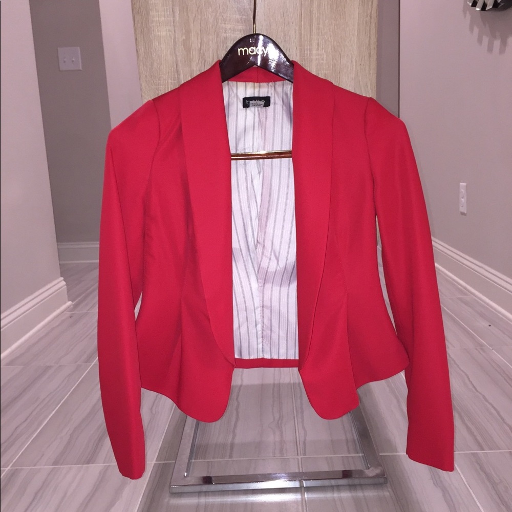 Bebe red draped blazer